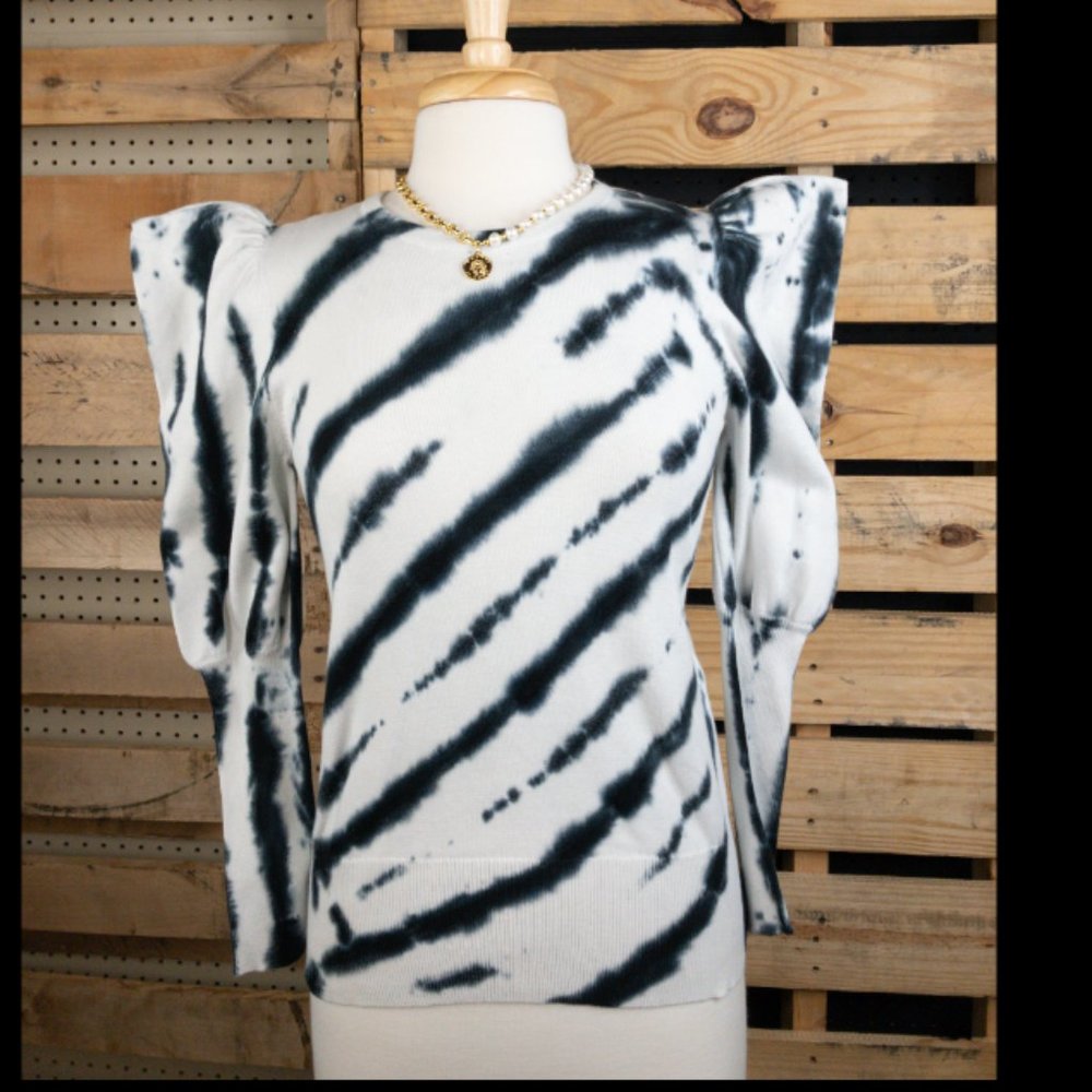 Sunday Brand, Tie Dye, Navy and White Sweater - Picture 1 of 3